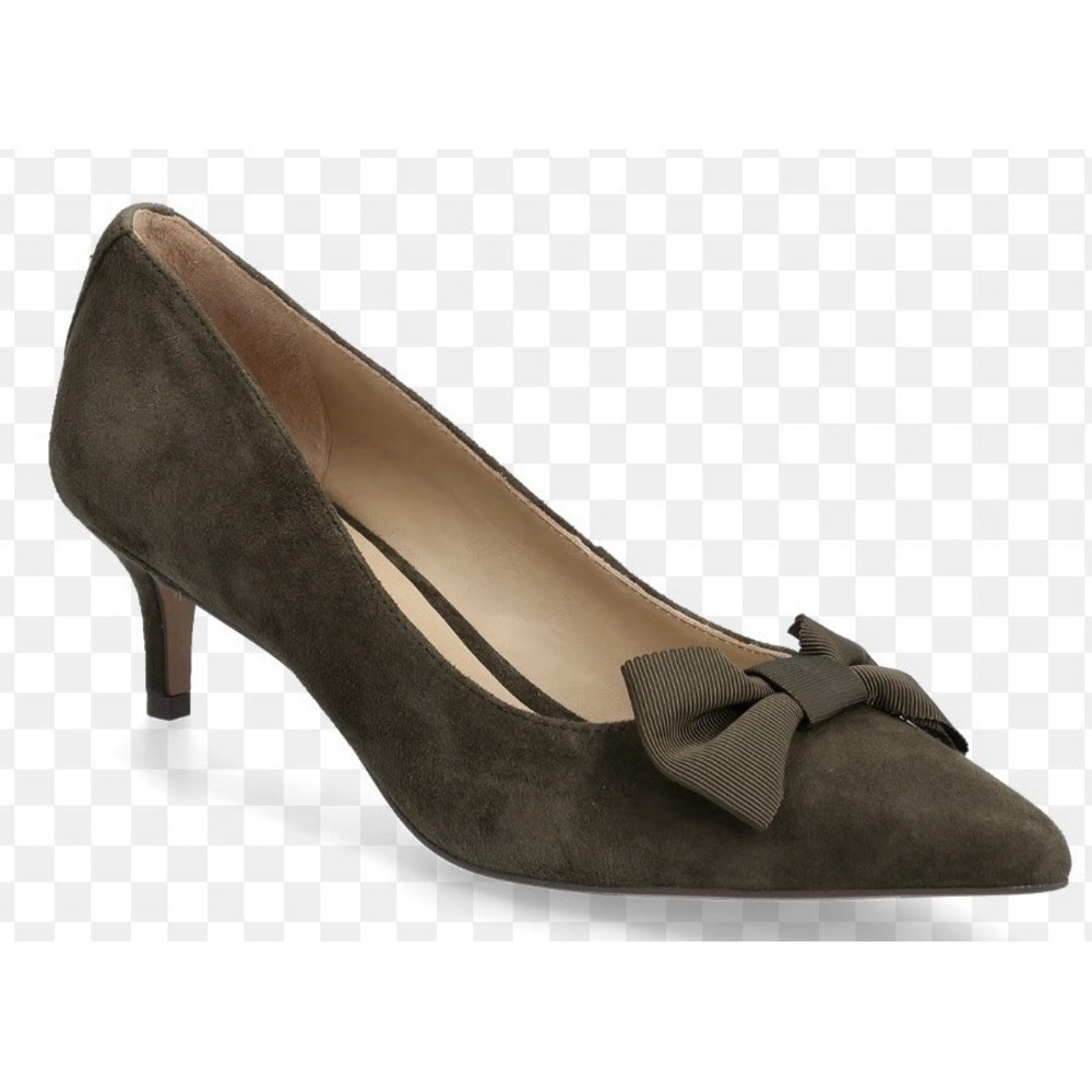 Lauren Ralph Lauren Adrienne Bow-Trim Suede Pump - Classic pumps Dark Olive